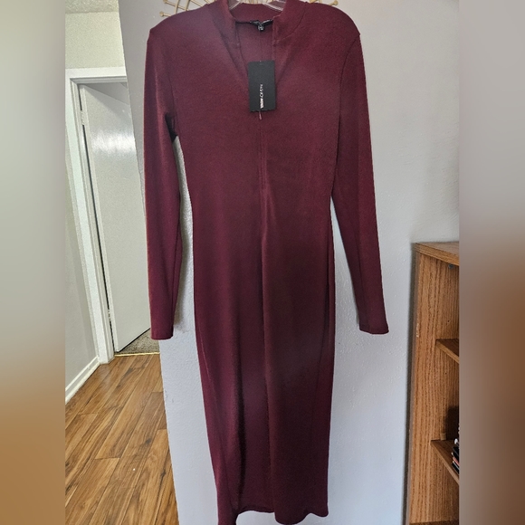 NWT Fashion nova zip ribbed midi dress - Picture 5 of 5